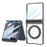 Custodia per telefono GKK con cerniera magnetica integrata MagSafe, airbag pieghevole e supporto girevole., For Galaxy Z Fold8 Ultra 5G, For Galaxy Z Flip8 5G, For Samsung Galaxy Z Flip7 5G