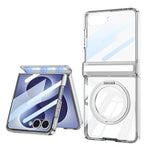 Custodia per telefono GKK con cerniera magnetica integrata MagSafe, airbag pieghevole e supporto girevole., For Galaxy Z Fold8 Ultra 5G, For Galaxy Z Flip8 5G, For Samsung Galaxy Z Flip7 5G