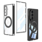 Custodia per telefono GKK con cerniera magnetica integrata MagSafe, airbag pieghevole e supporto girevole., For Galaxy Z Fold8 Ultra 5G, For Galaxy Z Flip8 5G, For Samsung Galaxy Z Flip7 5G