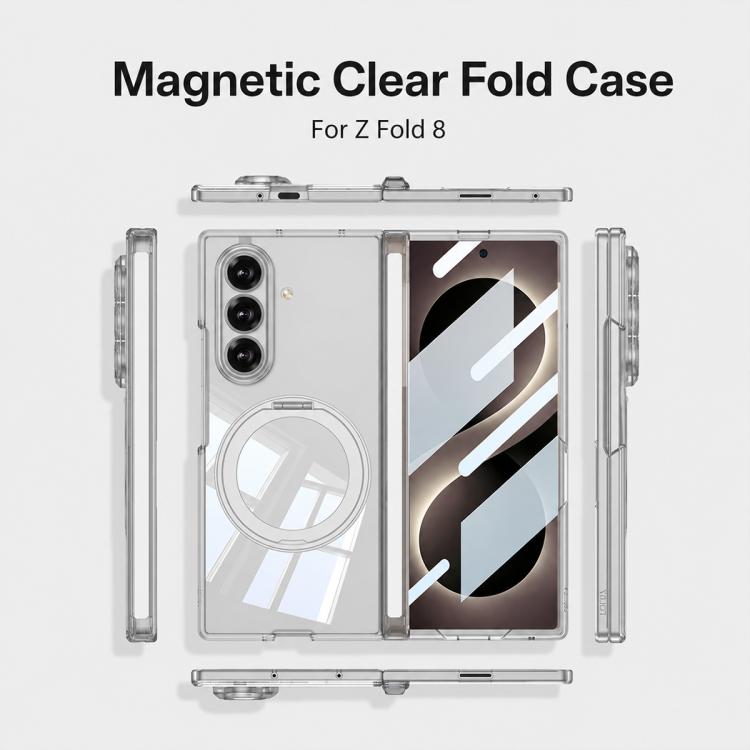 Custodia per telefono GKK con cerniera magnetica integrata MagSafe, airbag pieghevole e supporto girevole., For Galaxy Z Fold8 Ultra 5G, For Galaxy Z Flip8 5G, For Samsung Galaxy Z Flip7 5G