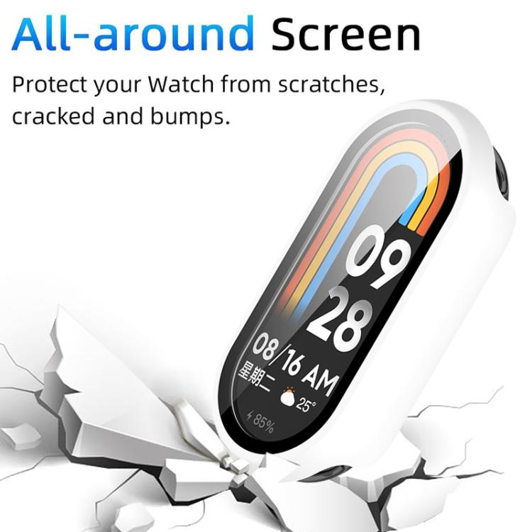 Custodia protettiva per orologio xDfind con pellicola temperata integrata nel PC., For Xiaomi Smart Band 10, For Xiaomi Smart Band 9 / 9 NFC, For Xiaomi Smart Band 9 Ceramic / 8