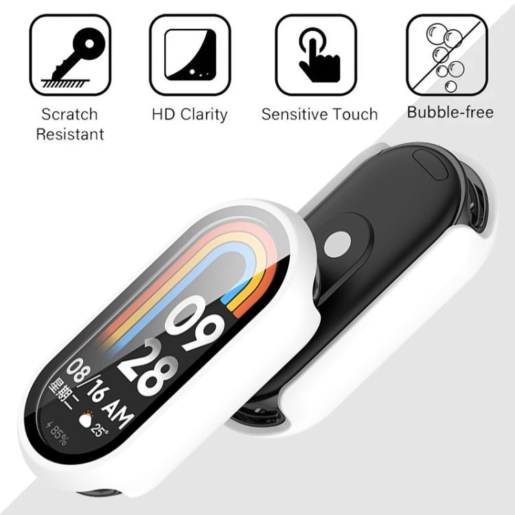 Custodia protettiva per orologio xDfind con pellicola temperata integrata nel PC., For Xiaomi Smart Band 10, For Xiaomi Smart Band 9 / 9 NFC, For Xiaomi Smart Band 9 Ceramic / 8