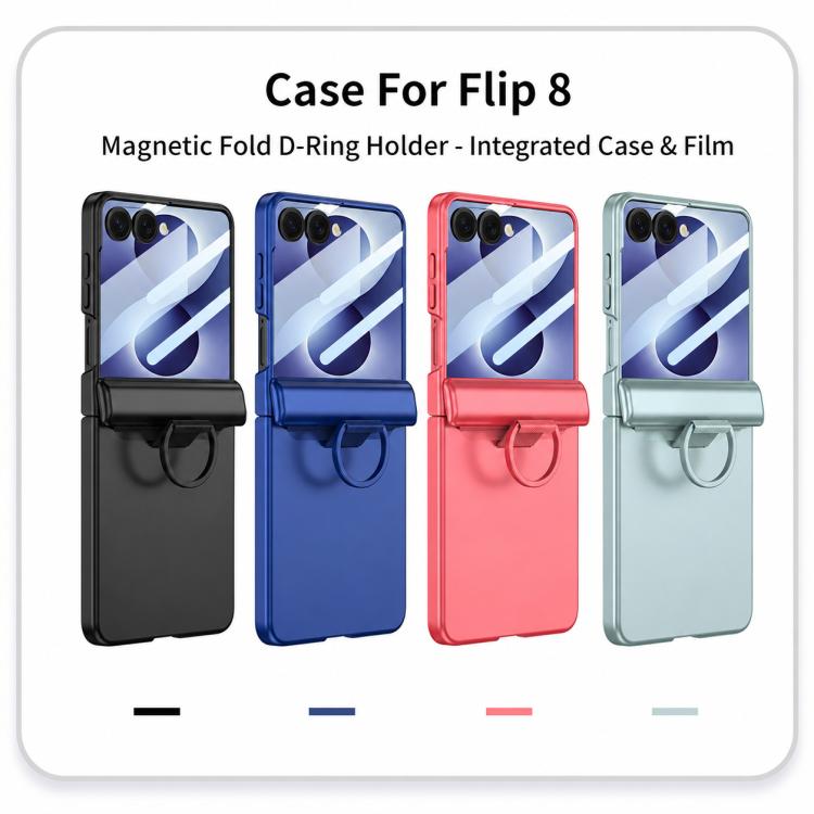 Custodia per telefono GKK pieghevole con chiusura magnetica integrata e anello a D., For Galaxy Z Flip8 5G, For Samsung Galaxy Z Flip7 5G