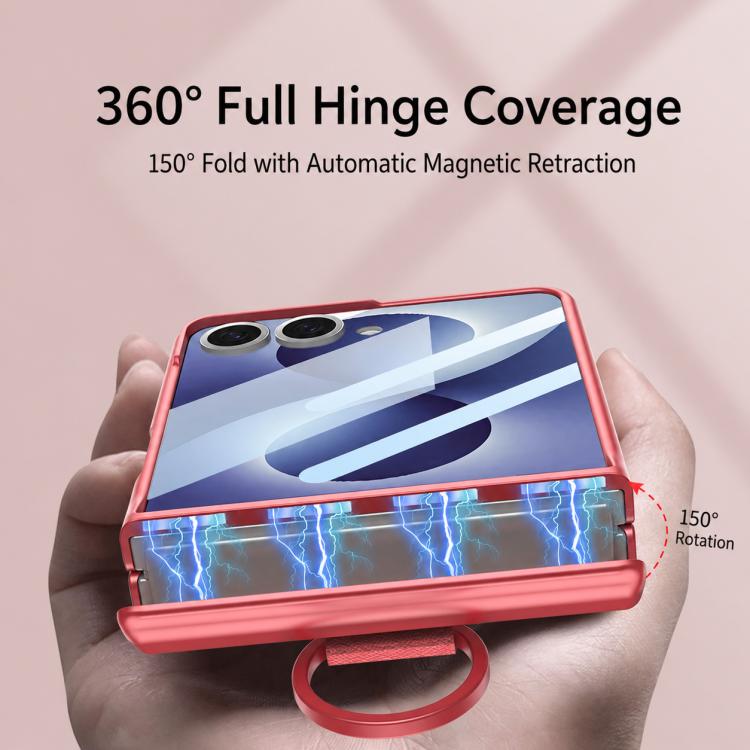 Custodia per telefono GKK pieghevole con chiusura magnetica integrata e anello a D., For Galaxy Z Flip8 5G, For Samsung Galaxy Z Flip7 5G