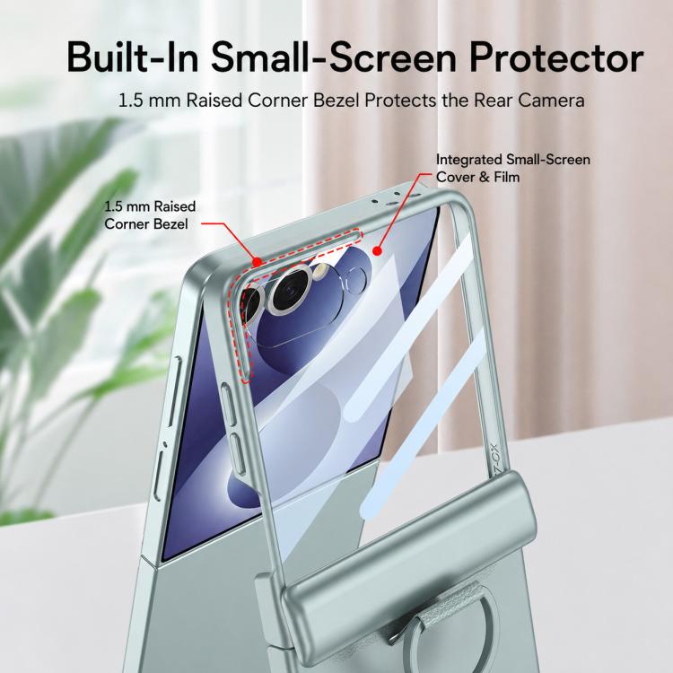 Custodia per telefono GKK pieghevole con chiusura magnetica integrata e anello a D., For Galaxy Z Flip8 5G, For Samsung Galaxy Z Flip7 5G