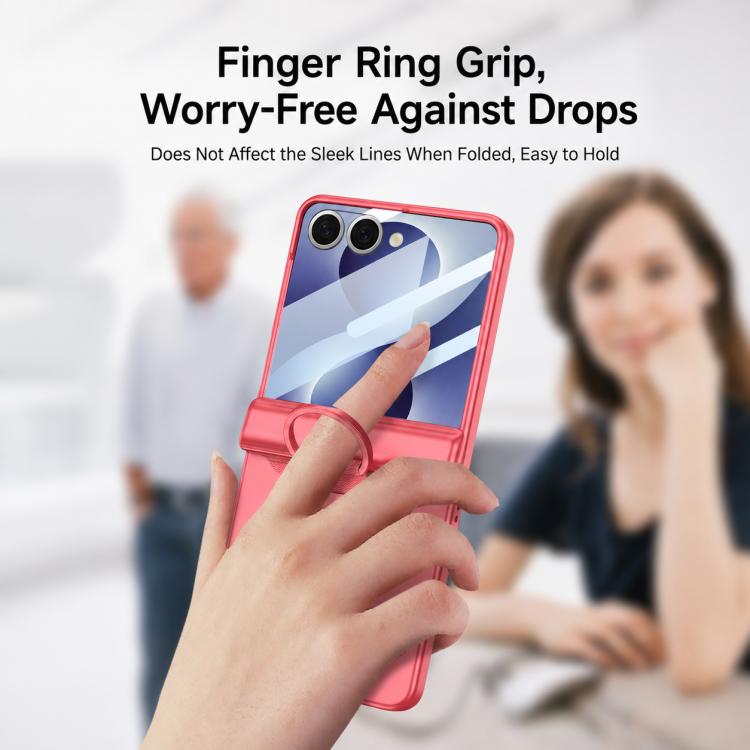Custodia per telefono GKK pieghevole con chiusura magnetica integrata e anello a D., For Galaxy Z Flip8 5G, For Samsung Galaxy Z Flip7 5G