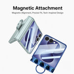 Custodia per telefono GKK pieghevole con chiusura magnetica integrata e anello a D., For Galaxy Z Flip8 5G, For Samsung Galaxy Z Flip7 5G