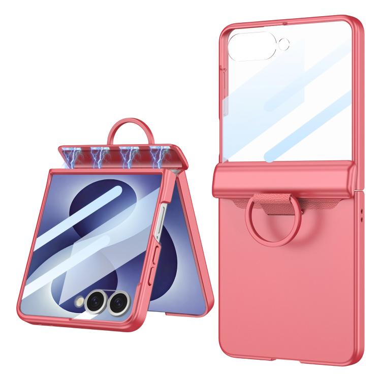 Custodia per telefono GKK pieghevole con chiusura magnetica integrata e anello a D., For Galaxy Z Flip8 5G, For Samsung Galaxy Z Flip7 5G