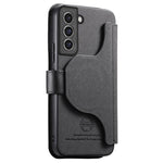 Portafoglio in pelle con cerniera, protezione antifurto MagSafe RFID in tessuto twill, custodia per telefono con cerniera., For Galaxy S21 5G, For Galaxy S21+ 5G