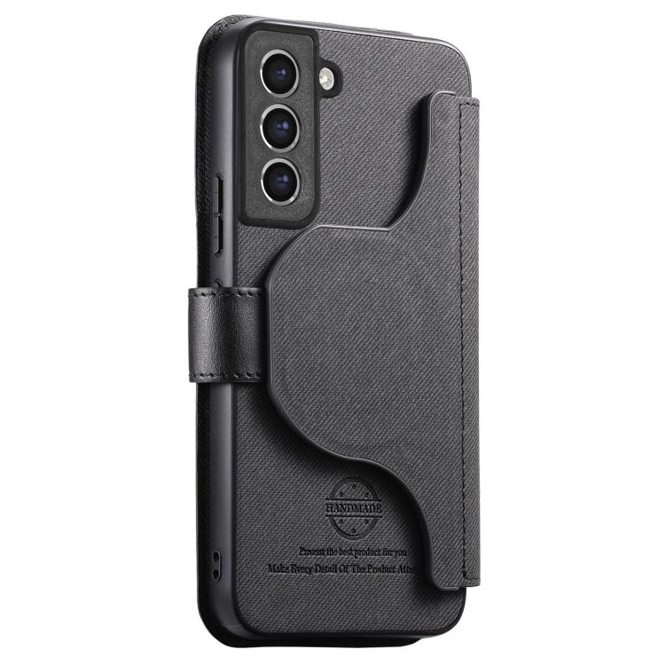 Portafoglio in pelle con cerniera, protezione antifurto MagSafe RFID in tessuto twill, custodia per telefono con cerniera., For Galaxy S21 5G, For Galaxy S21+ 5G