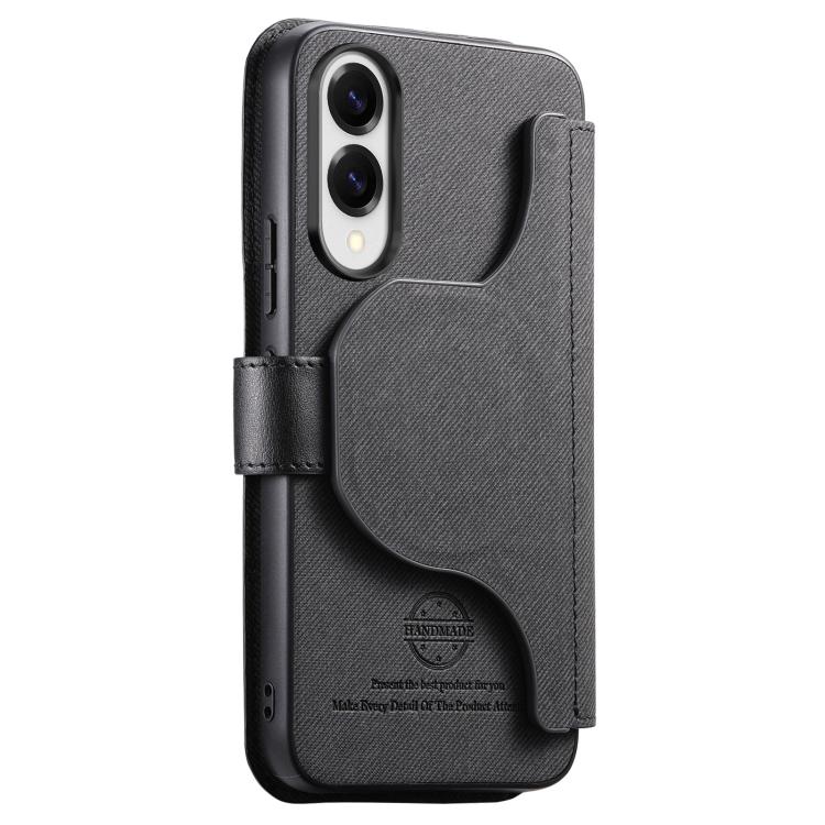 Portafoglio in pelle con cerniera, protezione antifurto MagSafe RFID in tessuto twill, custodia per telefono con cerniera., For Galaxy S25 Edge 5G, For Galaxy S25 5G, For Galaxy S25+ 5G, For Galaxy S24 FE 5G