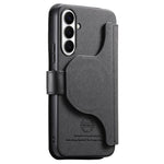 Portafoglio in pelle con cerniera, protezione antifurto MagSafe RFID in tessuto twill, custodia per telefono con cerniera., For Galaxy S26 FE 5G, For Galaxy S26+ 5G, For Galaxy S26 Ultra 5G, For Galaxy S25 FE 5G