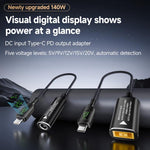 Adattatore caricabatterie laptop 140W con display digitale