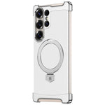 Custodia per telefono in pelle liscia con anello MagSafe senza bordi, For Samsung Galaxy S26 Ultra 5G, For Samsung Galaxy S25 Ultra 5G, For Samsung Galaxy S24 Ultra 5G