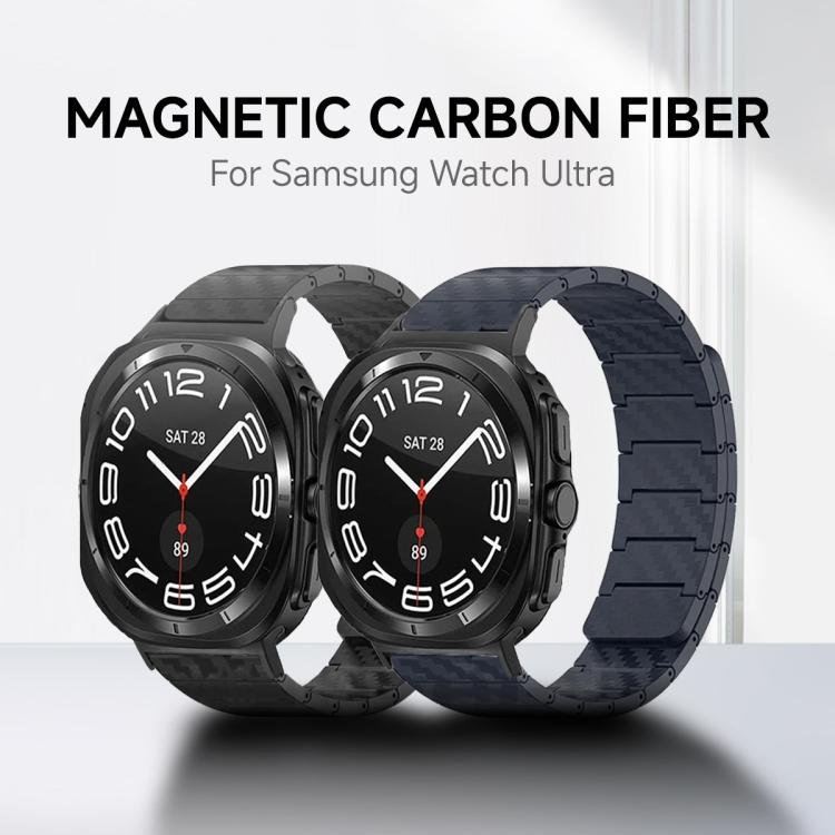Cinturino per orologio in fibra di carbonio con chiusura magnetica., For Samsung Galaxy Watch Ultra 47mm / Ultra 2025, For Samsung Galaxy Watch8 / Watch8 Classic