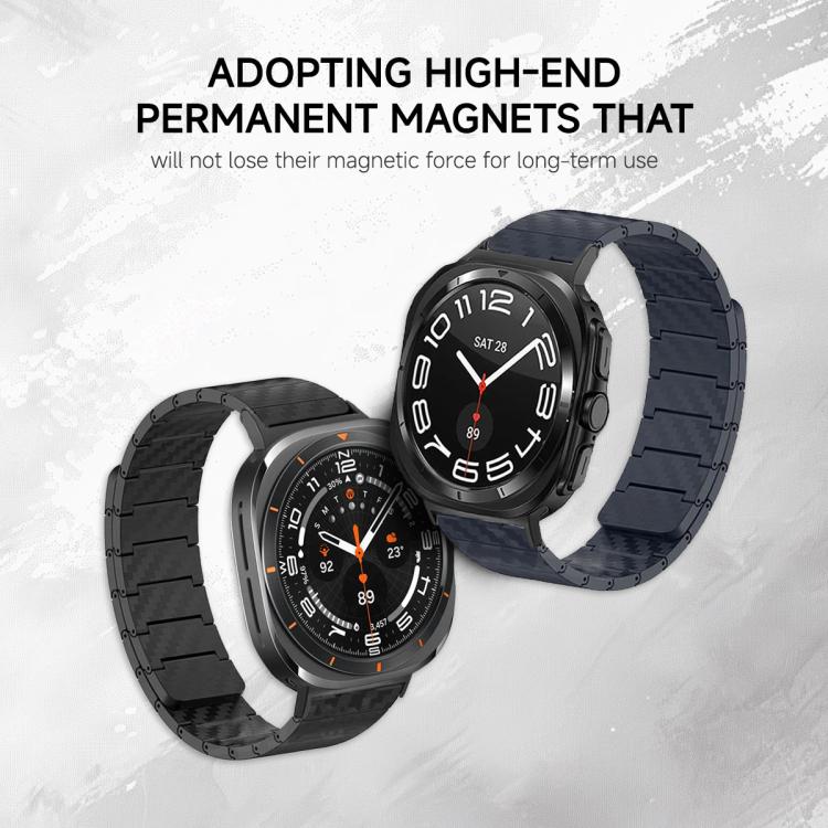 Cinturino per orologio in fibra di carbonio con chiusura magnetica., For Samsung Galaxy Watch Ultra 47mm / Ultra 2025, For Samsung Galaxy Watch8 / Watch8 Classic