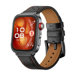 Cinturino per orologio in pelle con fori a forma di fiore di prugno, For Huawei Watch Fit4 / Fit4 Pro / Fit3, For Huawei Watch Fit 2, For Huawei Watch Fit