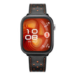Cinturino per orologio in pelle con fori a forma di fiore di prugno, For Huawei Watch Fit4 / Fit4 Pro / Fit3, For Huawei Watch Fit 2, For Huawei Watch Fit