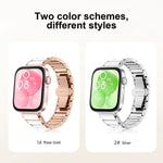 Cinturino per orologio in metallo con fibbia a farfalla in ceramica bianca., For Huawei Watch Fit4 / Fit4 Pro / Fit3, For Huawei Watch Fit 2, For Huawei Watch Fit