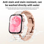 Cinturino per orologio in metallo con fibbia a farfalla in ceramica bianca., For Huawei Watch Fit4 / Fit4 Pro / Fit3, For Huawei Watch Fit 2, For Huawei Watch Fit