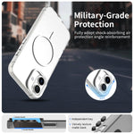 Custodia per telefono ibrida in PC e TPU Candy Fine Circle Magsafe, For iPhone 16 Plus, For iPhone 16, For iPhone 15 Pro Max
