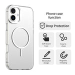Custodia per telefono ibrida in PC e TPU Candy Fine Circle Magsafe, For iPhone 16 Plus, For iPhone 16, For iPhone 15 Pro Max