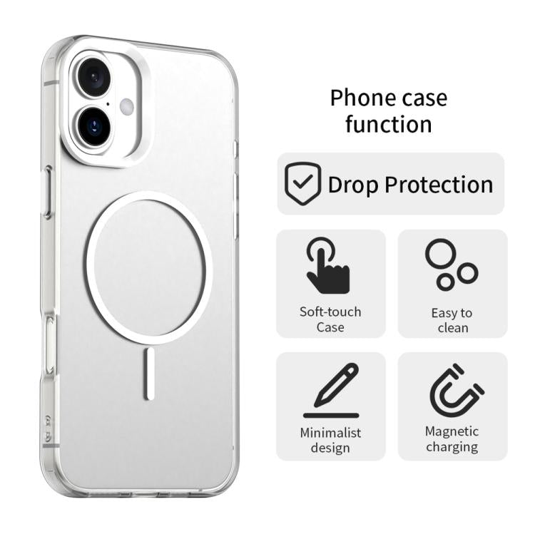 Custodia per telefono ibrida in PC e TPU Candy Fine Circle Magsafe, For iPhone 16 Plus, For iPhone 16, For iPhone 15 Pro Max