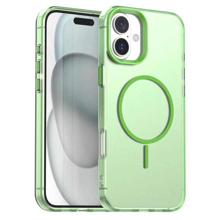 Custodia per telefono ibrida in PC e TPU Candy Fine Circle Magsafe, For iPhone 16 Plus, For iPhone 16, For iPhone 15 Pro Max