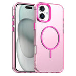 Custodia per telefono ibrida in PC e TPU Candy Fine Circle Magsafe, For iPhone 16 Plus, For iPhone 16, For iPhone 15 Pro Max