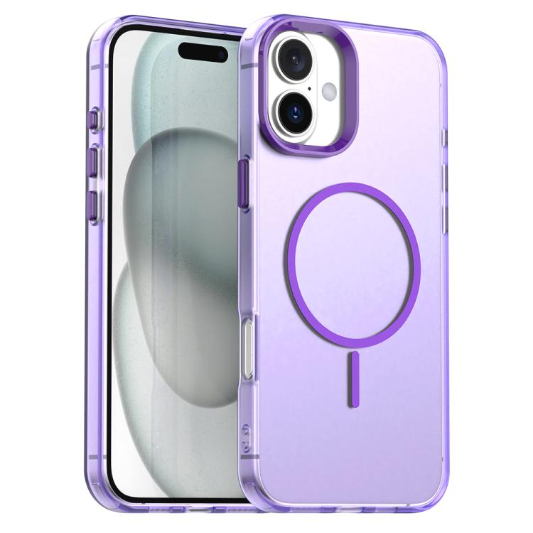 Custodia per telefono ibrida in PC e TPU Candy Fine Circle Magsafe, For iPhone 16 Plus, For iPhone 16, For iPhone 15 Pro Max