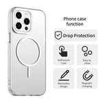 Custodia per telefono ibrida in PC e TPU Candy Fine Circle Magsafe, For iPhone 15 Pro, For iPhone 15 Plus, For iPhone 15