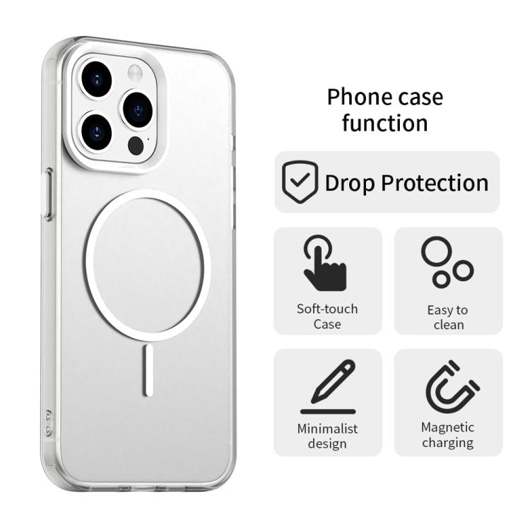 Custodia per telefono ibrida in PC e TPU Candy Fine Circle Magsafe, For iPhone 15 Pro, For iPhone 15 Plus, For iPhone 15