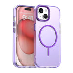 Custodia per telefono ibrida in PC e TPU Candy Fine Circle Magsafe, For iPhone 15 Pro, For iPhone 15 Plus, For iPhone 15