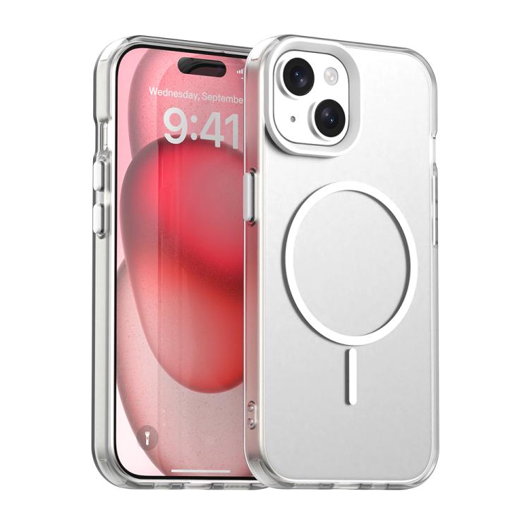 Custodia per telefono ibrida in PC e TPU Candy Fine Circle Magsafe, For iPhone 15 Pro, For iPhone 15 Plus, For iPhone 15