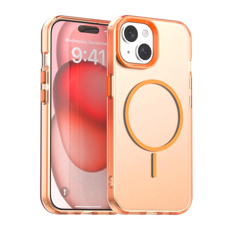Custodia per telefono ibrida in PC e TPU Candy Fine Circle Magsafe, For iPhone 15 Pro, For iPhone 15 Plus, For iPhone 15