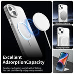 Custodia per telefono ibrida in PC e TPU Candy Fine Circle Magsafe, For iPhone 14 Plus, For iPhone 13, For iPhone 12