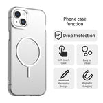 Custodia per telefono ibrida in PC e TPU Candy Fine Circle Magsafe, For iPhone 14 Plus, For iPhone 13, For iPhone 12
