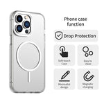 Custodia per telefono ibrida in PC e TPU Candy Fine Circle Magsafe, For iPhone 12 Pro Max, For iPhone 12 Pro