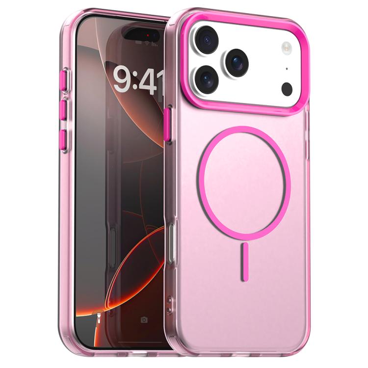 Custodia per telefono ibrida in PC e TPU Candy Fine Circle Magsafe, For iPhone 18 Pro, For iPhone 18 Pro Max, For iPhone 17 Pro Max