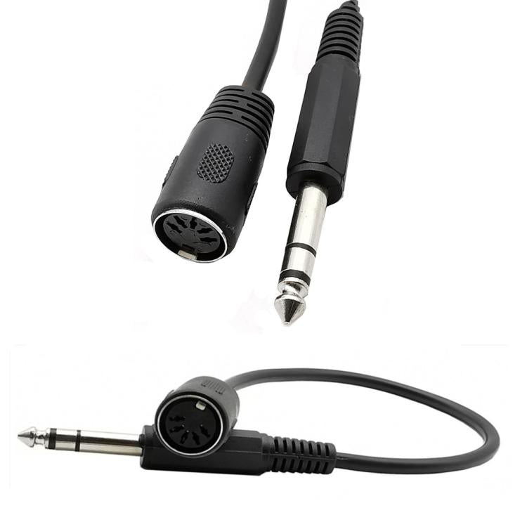 Cavo adattatore audio da spina audio da 6,35 mm a MIDI a 5 pin, lunghezza: 0,3 m