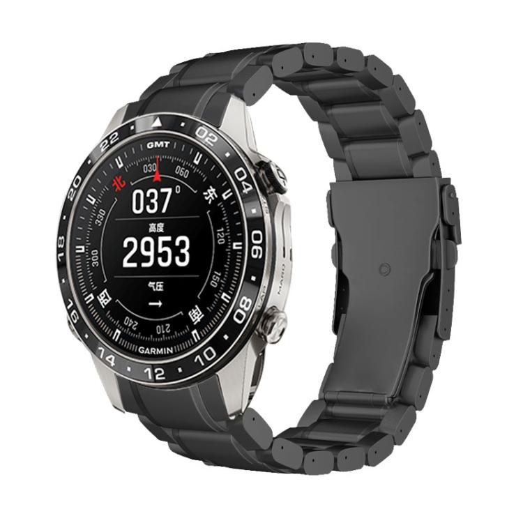 Cinturino per orologio con fibbia di sicurezza curva in lega di titanio a sgancio rapido, For Garmin 22mm