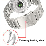 Cinturino per orologio con fibbia di sicurezza curva in lega di titanio a sgancio rapido, For Garmin 22mm