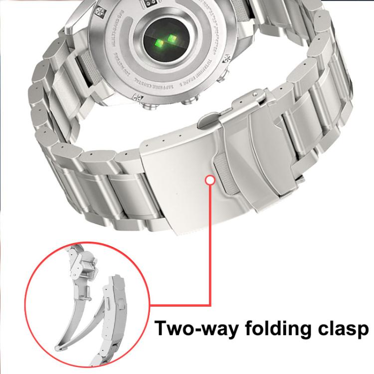 Cinturino per orologio con fibbia di sicurezza curva in lega di titanio a sgancio rapido, For Garmin 22mm