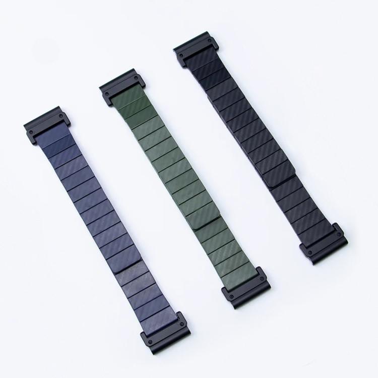 Cinturino per orologio in fibra di carbonio con chiusura magnetica., For Garmin 26mm, For Garmin 22mm