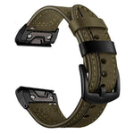 Cinturino per orologio in pelle a sette linee, For Garmin 26mm, For Garmin 22mm