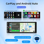 Autoradio F6021 con schermo IPS da 6,86 pollici, formato 1Din, compatibile con MP5, CarPlay e Android Auto., F6021