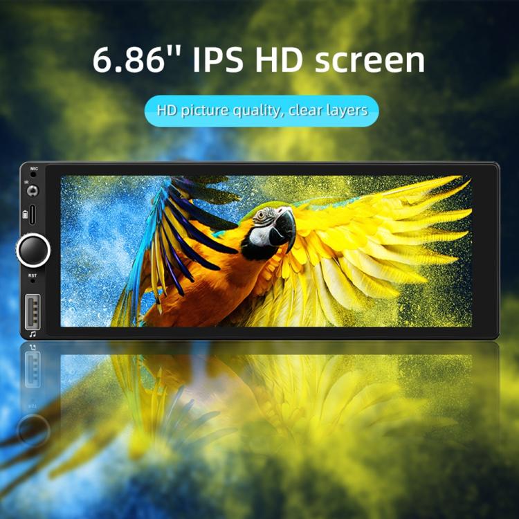 Autoradio F6021 con schermo IPS da 6,86 pollici, formato 1Din, compatibile con MP5, CarPlay e Android Auto., F6021