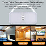 Luce da tetto per camper, 12-30 V, 3 temperature di colore, dimmerabile tramite pulsante rotante., FC03