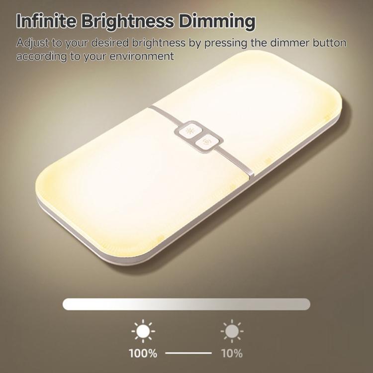 Luce da tetto per camper, 12-30 V, 3 temperature di colore, dimmerabile tramite pulsante rotante., FC03