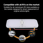 Luce da tetto per camper, 12-30 V, 3 temperature di colore, dimmerabile tramite pulsante rotante., FC03
